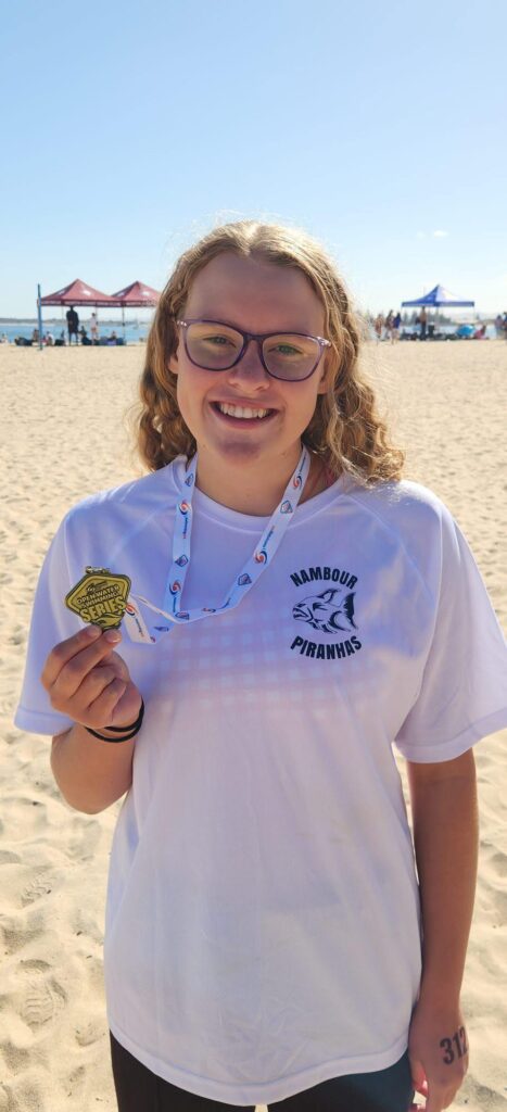 Imogen with medal.